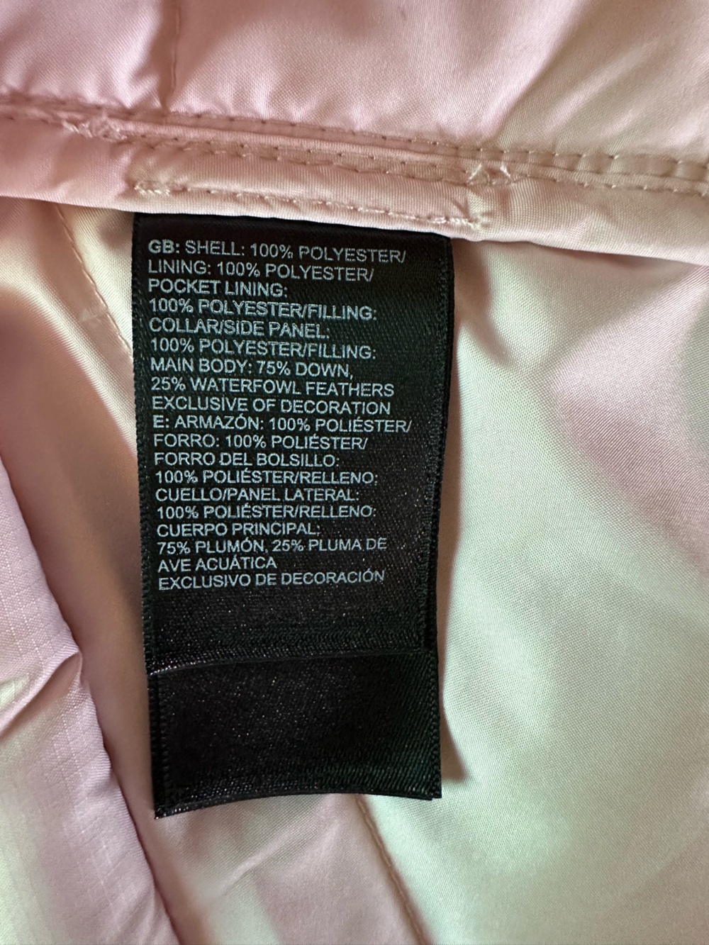 The North Face Pale Pink Quilted Puffer Vest - Picture 7 of 7